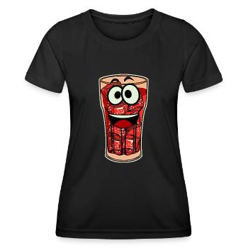 Cola Boissons gazeuses Boisson gazeuse Limonade - T-shirt sport Femme - noir - Devant - AI Model Female 172 light (172cm)