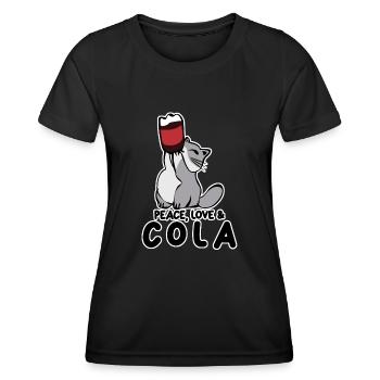 Boissons gazeuses à la limonade Cola Cat - T-shirt sport Femme - noir - Devant - AI Model Female 172 light (172cm)