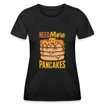 Pancake Breakfast Pancakes - Women's Functional T-Shirt - black - Front - AI Model Female 172 light (172cm)