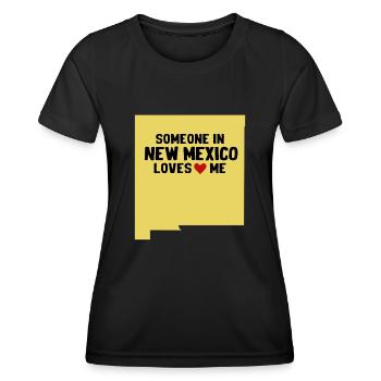 Jemand in New Mexico liebt mich - Frauen Funktions-T-Shirt - Schwarz - Vorne - AI Model Female 172 light (172cm)