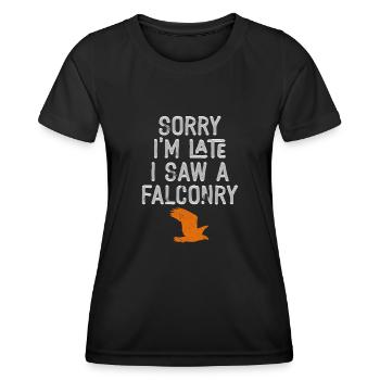 Falconry Bird Falcon Hunting Falconer - Women's Functional T-Shirt - black - Front - AI Model Female 172 light (172cm)