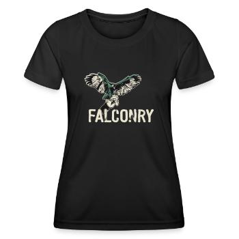 Falconry Bird Falcon Hunting Falconer - Women's Functional T-Shirt - black - Front - AI Model Female 172 light (172cm)