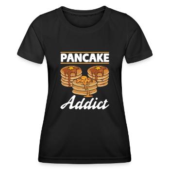 Crêpes Petit-déjeuner Crêpes - T-shirt sport Femme - noir - Devant - AI Model Female 172 light (172cm)