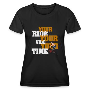Votre balade Votre vibe Votre temps - T-shirt sport Femme - noir - Devant - AI Model Female 172 light (172cm)