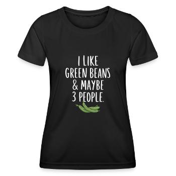 Grüne Bohnen - Frauen Funktions-T-Shirt - Schwarz - Vorne - AI Model Female 172 light (172cm)