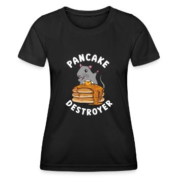 Pancake Frühstück Pfannkuchen - Frauen Funktions-T-Shirt - Schwarz - Vorne - AI Model Female 172 light (172cm)