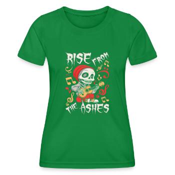 Ukulele Skelett - Frauen Funktions-T-Shirt - Kelly Green - Vorne - AI Model Female 172 dark (172cm)