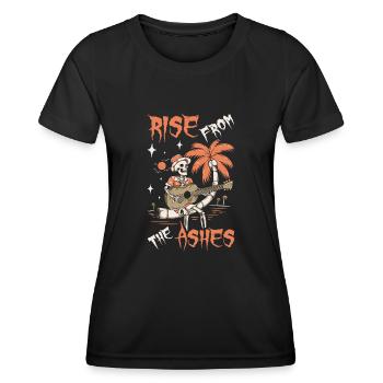 Acoustic Guitar Skeleton - Women's Functional T-Shirt - black - Front - AI Model Female 172 light (172cm)