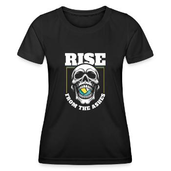 Volleyball Volleyball Skulls - Women's Functional T-Shirt - black - Front - AI Model Female 172 light (172cm)
