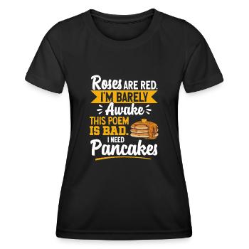 Pancake Breakfast Pancakes - Women's Functional T-Shirt - black - Front - AI Model Female 172 light (172cm)