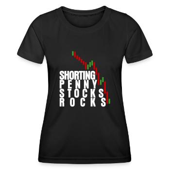 Trader Capitalism Stocks Stock exchange - Women's Functional T-Shirt - black - Front - AI Model Female 172 light (172cm)