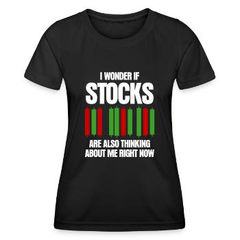 Capitalism Stocks Stock exchange Trader - Women's Functional T-Shirt - black - Front - AI Model Female 172 light (172cm)