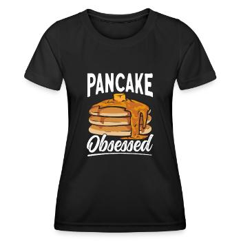 Crêpes Petit-déjeuner Crêpes - T-shirt sport Femme - noir - Devant - AI Model Female 172 light (172cm)
