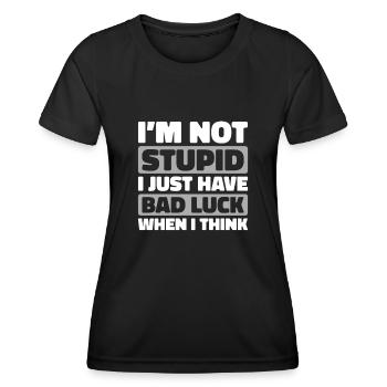 Schwarzer Humor Funny Quote Saying - Frauen Funktions-T-Shirt - Schwarz - Vorne - AI Model Female 172 light (172cm)