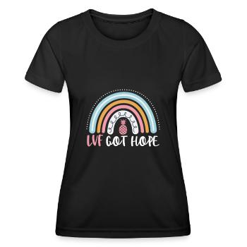 FIV Got Hope Drôle FIV Boho Arc-en-ciel Infertilité - T-shirt sport Femme - noir - Devant - AI Model Female 172 light (172cm)