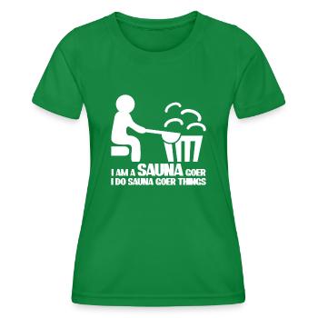 Sauna Spa Wellness - Women's Functional T-Shirt - kelly green - Front - AI Model Female 172 dark (172cm)