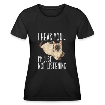 Siamese Cat Siamese Cat - Women's Functional T-Shirt - black - Front - AI Model Female 172 light (172cm)