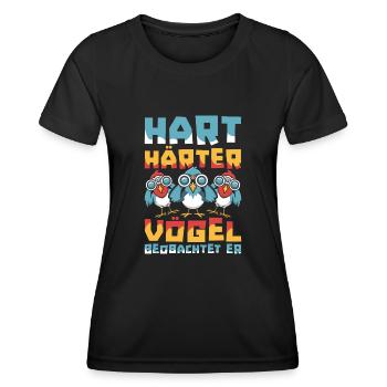 Ornithologues amateurs - T-shirt sport Femme - noir - Devant - AI Model Female 172 light (172cm)