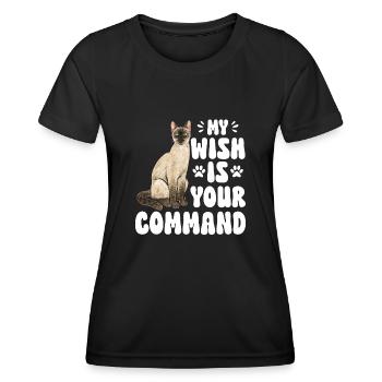 Siamese Cat Siamese Cat - Women's Functional T-Shirt - black - Front - AI Model Female 172 light (172cm)