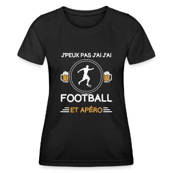 I can't I have football aperitif footballer - Women's Functional T-Shirt - black - Front - AI Model Female 172 light (172cm)
