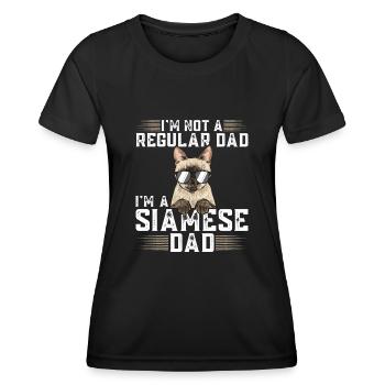 Siamkatze Katze Siamese - Frauen Funktions-T-Shirt - Schwarz - Vorne - AI Model Female 172 light (172cm)