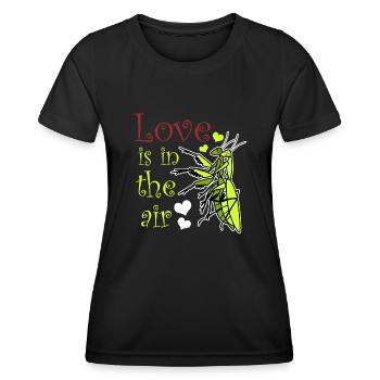 Praying Mantis Love - Frauen Funktions-T-Shirt - Schwarz - Vorne - AI Model Female 172 light (172cm)