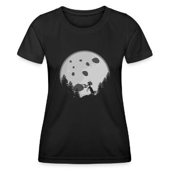 Praying Mantis with Moon - Women's Functional T-Shirt - black - Front - AI Model Female 172 light (172cm)