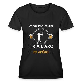I can't I have archery aperitif archer - Women's Functional T-Shirt - black - Front - AI Model Female 172 light (172cm)