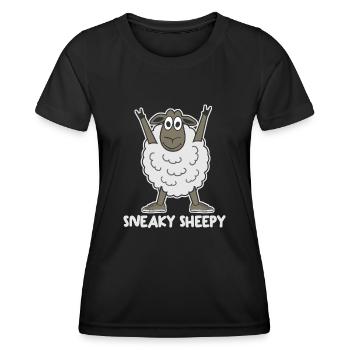 Sneakers Sheep - Women's Functional T-Shirt - black - Front - AI Model Female 172 light (172cm)