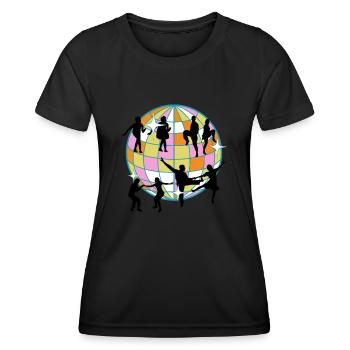 Boogie Woogie Dancer Swing Dancing - Frauen Funktions-T-Shirt - Schwarz - Vorne - AI Model Female 172 light (172cm)