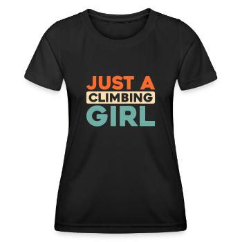 Grimpeuse d’escalade juste une grimpeuse - T-shirt sport Femme - noir - Devant - AI Model Female 172 light (172cm)