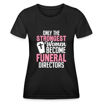 Bestattungsunternehmer Lustige Einbalsamierung Beerdigung - Frauen Funktions-T-Shirt - Schwarz - Vorne - AI Model Female 172 light (172cm)