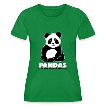 Panda Panda Bear Pandas Giant - Women's Functional T-Shirt - kelly green - Front - AI Model Female 172 dark (172cm)