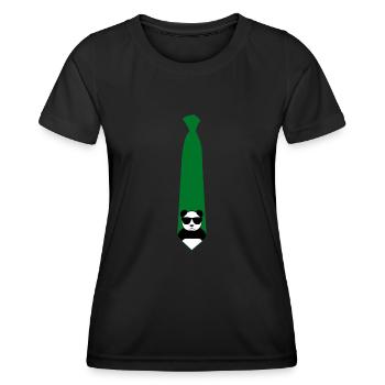 Cravate panda géant Panda Bear - T-shirt sport Femme - noir - Devant - AI Model Female 172 light (172cm)