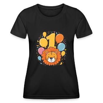 1. Geburtstag Löwe Kindergeburtstag - Frauen Funktions-T-Shirt - Schwarz - Vorne - AI Model Female 172 light (172cm)