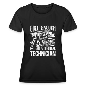 Chemical Technician Strong Chemical Technician - Women's Functional T-Shirt - black - Front - AI Model Female 172 light (172cm)