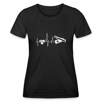 Cigar Smoking Cigar Smoking Heartbeat - Women's Functional T-Shirt - black - Front - AI Model Female 172 light (172cm)
