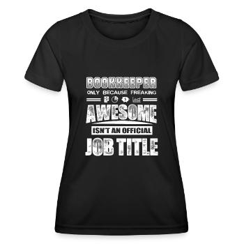 Bookkeeper Bookkeeper Job Title - Women's Functional T-Shirt - black - Front - AI Model Female 172 light (172cm)