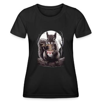 Eichhörnchen - Frauen Funktions-T-Shirt - Schwarz - Vorne - AI Model Female 172 light (172cm)