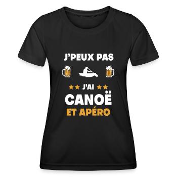 I can't I have canoe aperitif gift - Women's Functional T-Shirt - black - Front - AI Model Female 172 light (172cm)