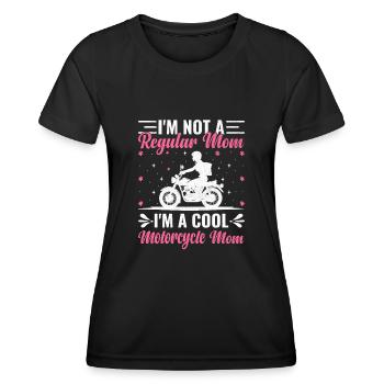 Ich bin keine normale Mutter Ich bin eine coole Motorrad-Mutter - Frauen Funktions-T-Shirt - Schwarz - Vorne - AI Model Female 172 light (172cm)