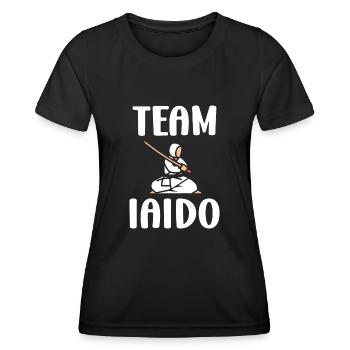 iaido - T-shirt sport Femme - noir - Devant - AI Model Female 172 light (172cm)