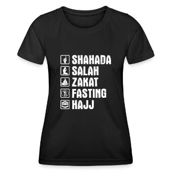 Cadeau musulman pour les musulmans Religion islamique Islam - T-shirt sport Femme - noir - Devant - AI Model Female 172 light (172cm)