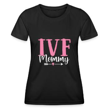 FIV Maman Embryologie FIV Prélèvement d’ovules d’ananas - T-shirt sport Femme - noir - Devant - AI Model Female 172 light (172cm)