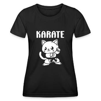 Karate - Frauen Funktions-T-Shirt - Schwarz - Vorne - AI Model Female 172 light (172cm)