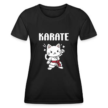 karate - T-shirt sport Femme - noir - Devant - AI Model Female 172 light (172cm)