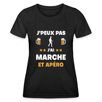I can't I walked aperitif gift - Women's Functional T-Shirt - black - Front - AI Model Female 172 light (172cm)