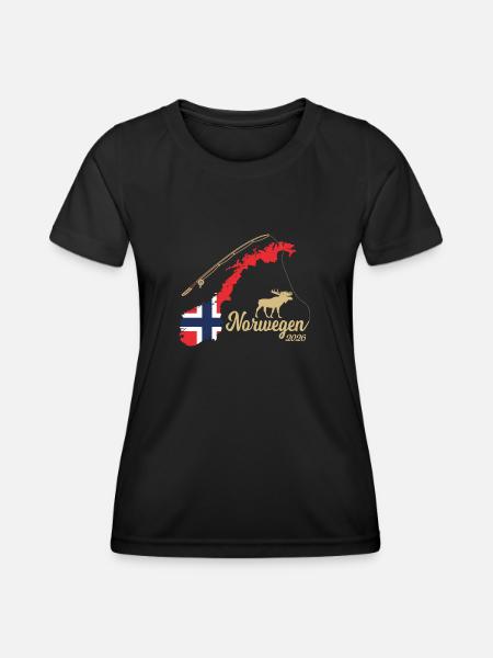 Norwegen 2026 Wildnis Erlebnis - Frauen Funktions-T-Shirt - Schwarz