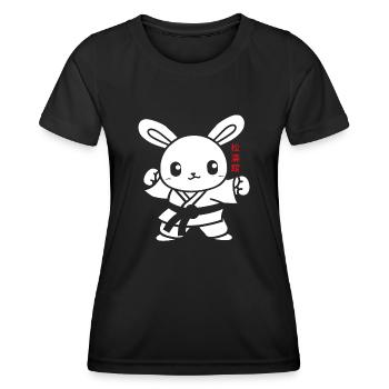 Karate - Frauen Funktions-T-Shirt - Schwarz - Vorne - AI Model Female 172 light (172cm)