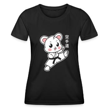 Karate - Frauen Funktions-T-Shirt - Schwarz - Vorne - AI Model Female 172 light (172cm)
